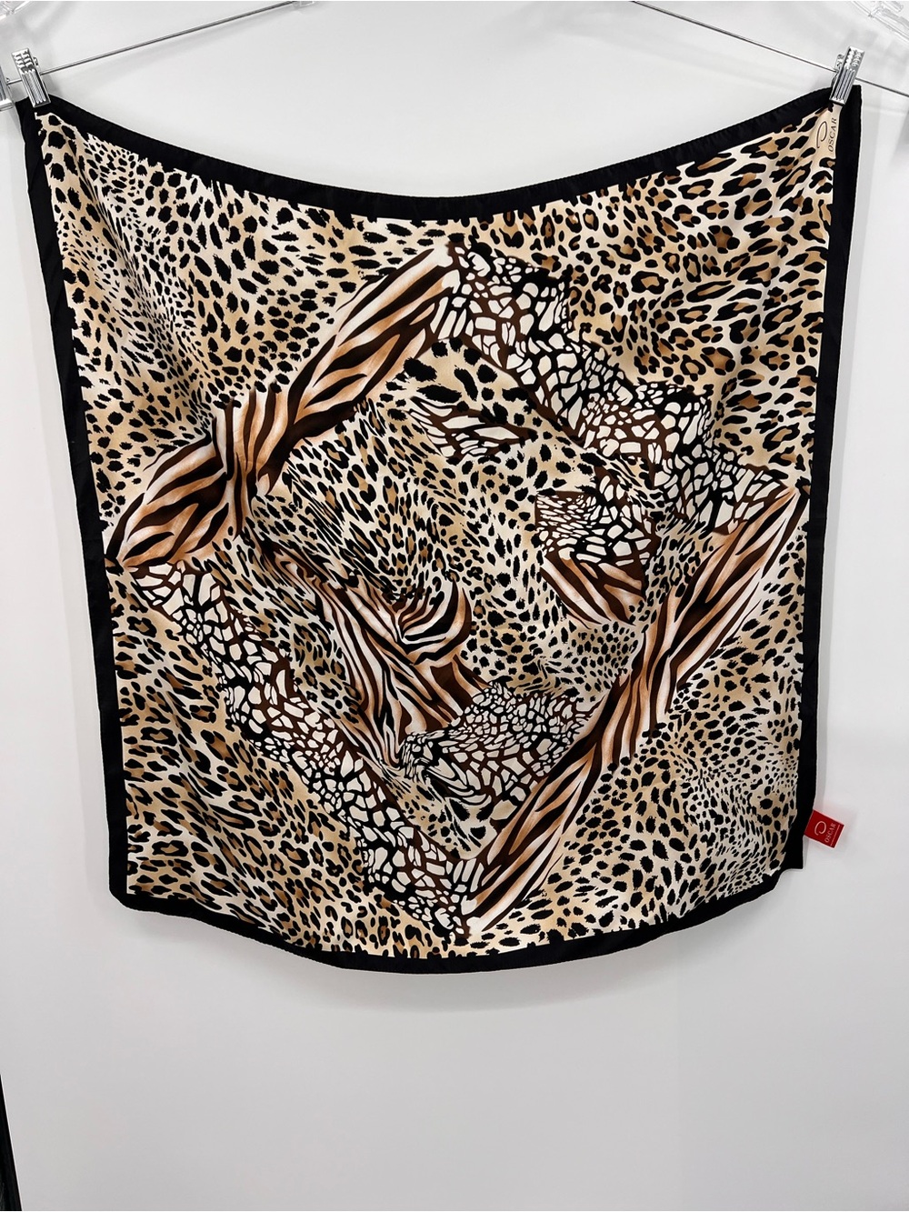Oscar by Oscar de la Renta silk scarf square animal print